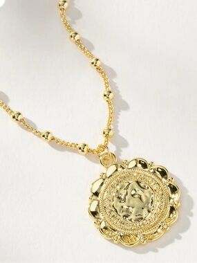 NWT, Uncommon James Atocha, Large Pendant Gold Medallion Necklace